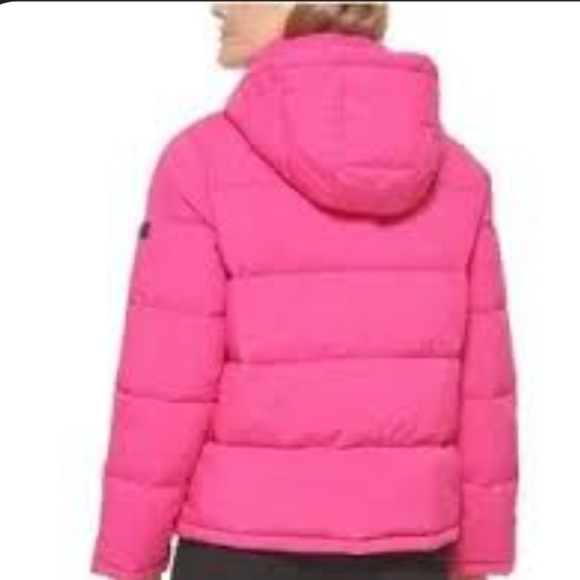 Calvin Klein Vibrant Pink Puffer Jacket - Picture 2 of 14